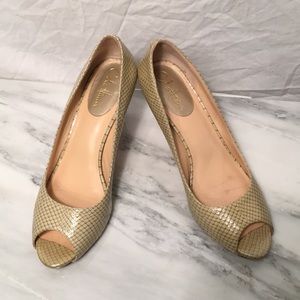 Cole Haan Faux Snake Skin Pumps